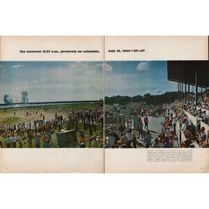 1969 Apollo 11 Vintage Print Ad NASA Rocket Launch Lift Off Space History Print